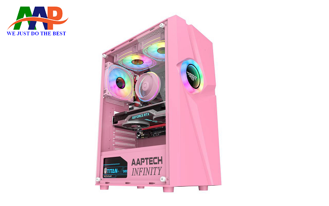 Case Aap Infinity Màu Hồng (Sẵn Đèn Led RGB)